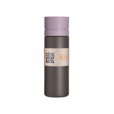Purple and Grey Circular Water Bottle