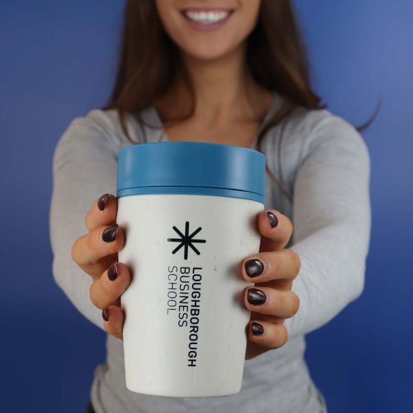 Loughborough Uni branded reusable cup
