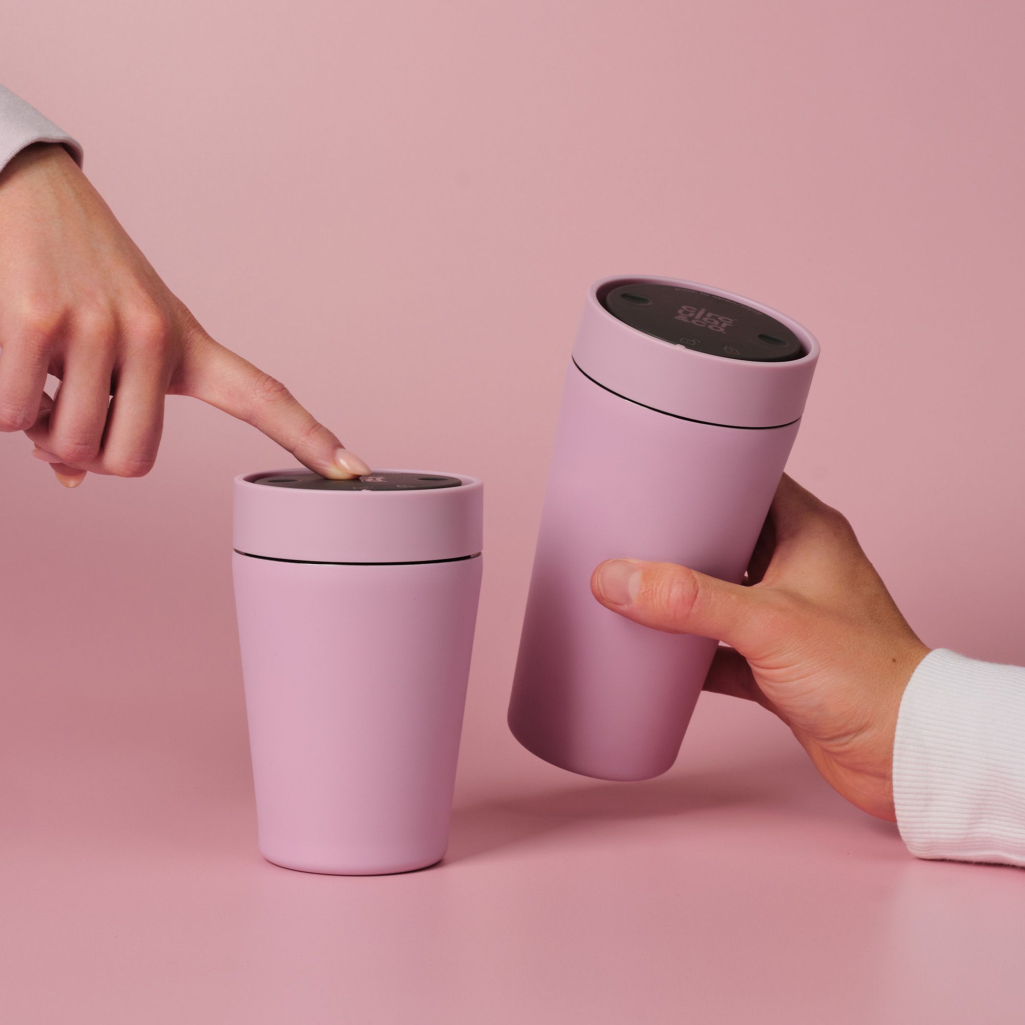 Circular&Co Website_ Stainless Steel_Reusable Cup_ Dusk Pink_4 Circular&Co Reusable Travel Mug Coffee Cup Stainless Steel Dusk Pink
