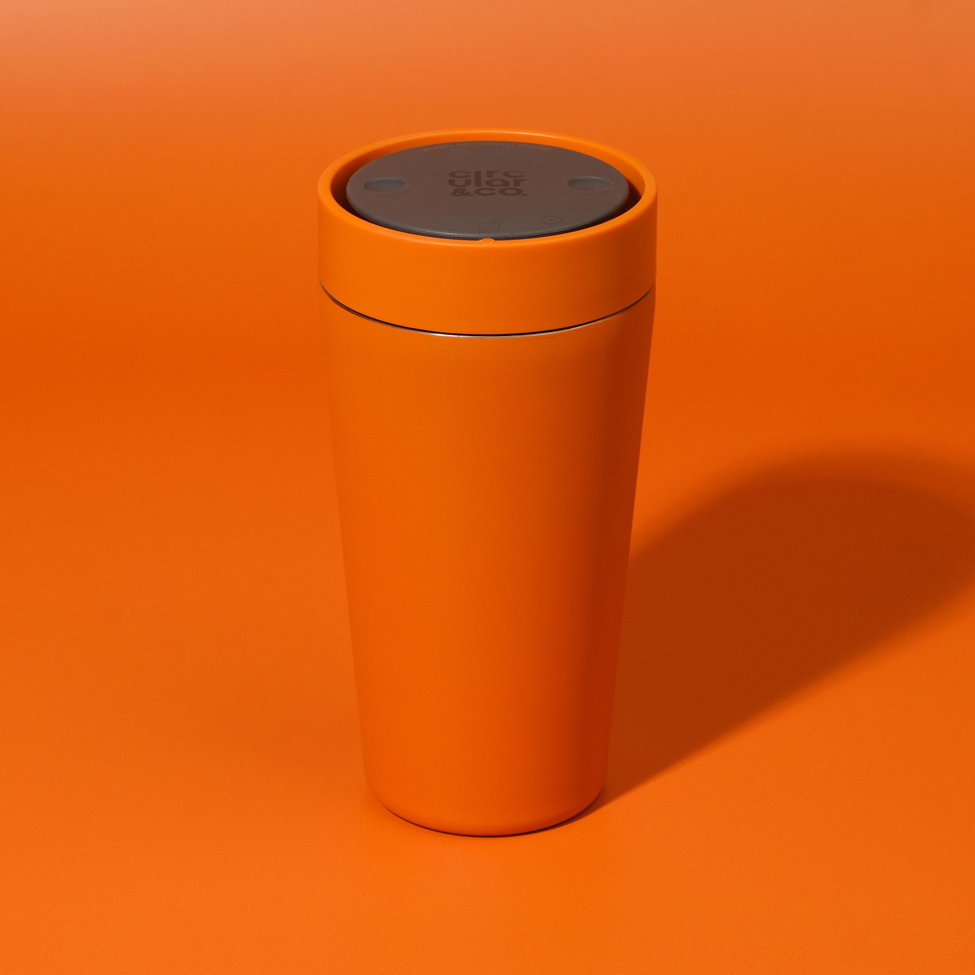 Circular&Co Website_ Stainless Steel_Reusable Cup_ Sunrise Orange_12oz Circular&Co Reusable Travel Mug Coffee Cup Stainless Steel Sunrise Orange 12oz