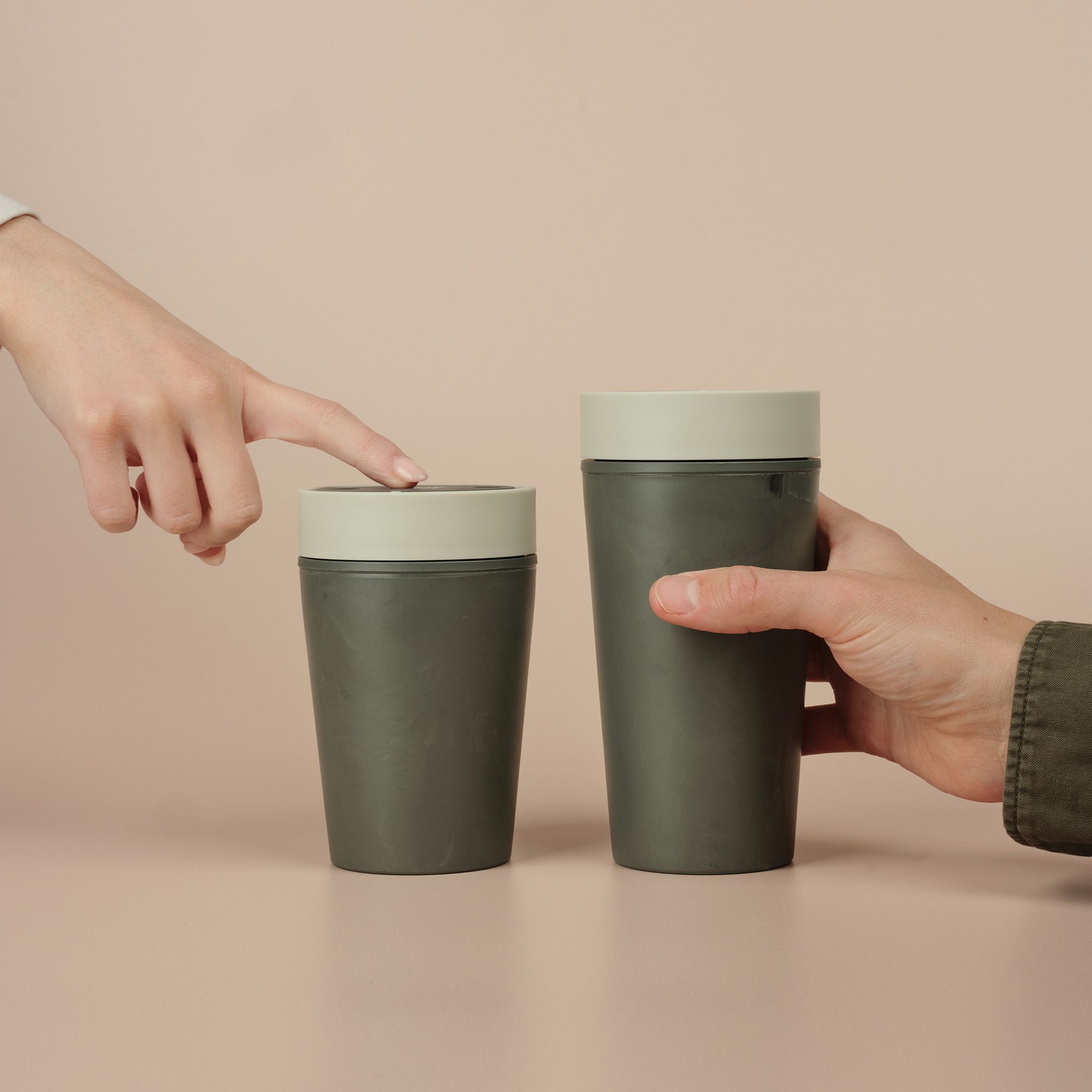 Circular&Co Reusable Coffee Cup Made From Traceable Marine Plastic Ecru