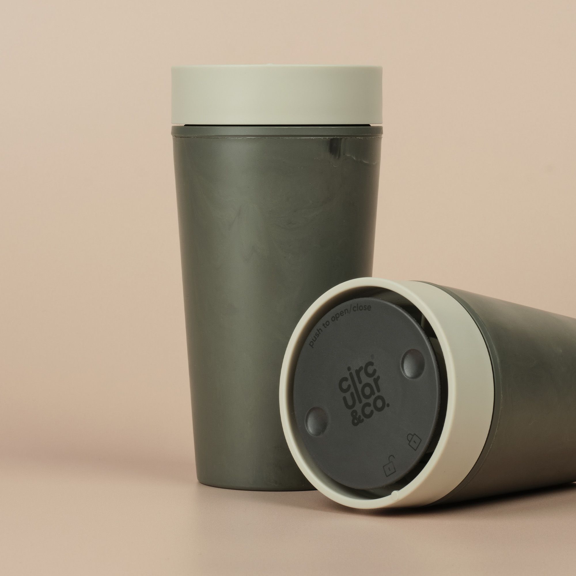 Circular&Co Reusable Coffee Cup Made From Traceable Marine Plastic Ecru