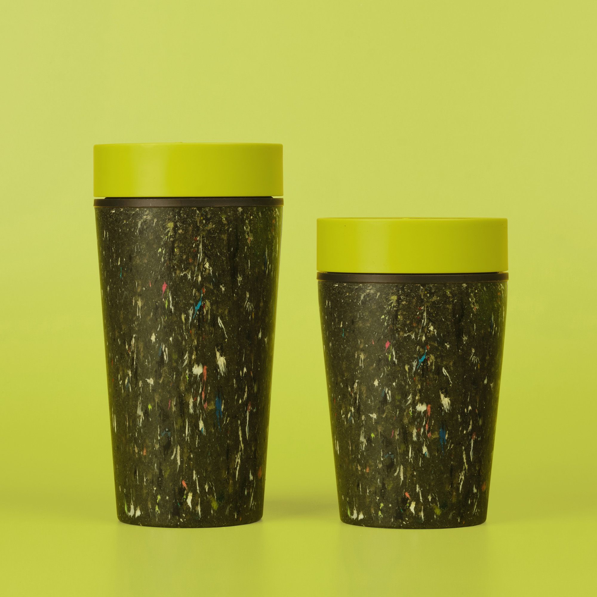 Circular&Co Reusable Coffee Cup Made From Recycled Trainers Lime Green