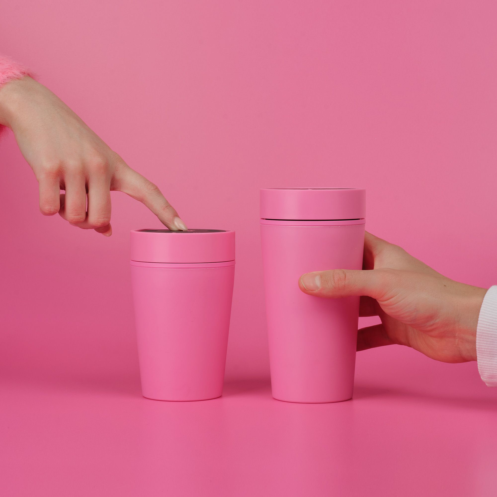 Circular&Co Reusable Coffee Cup Made From Recycled Bubblegum Candy Pink