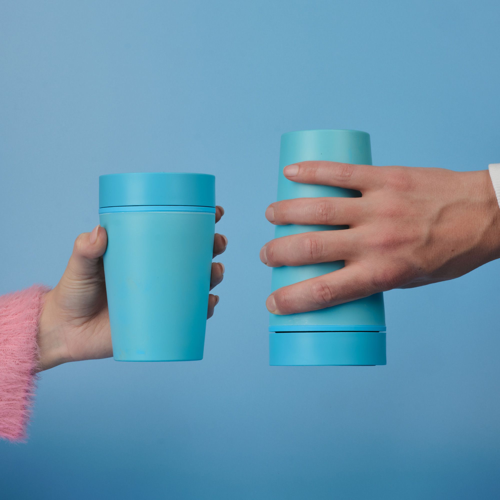 Circular&Co Reusable Coffee Cup Made From Recycled Bubblegum Sky Blue